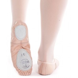 Zapatillas de ballet en piel con suela partida de Topise