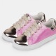 Zapatillas de niña de charol solar ultravioleta blanco-rosa de Fresas by Conguitos