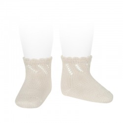 Calcetines cortos de perlé para bebé con calzado diagonal de Cóndor