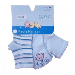 Pack de tres pares de calcetines de bebé de Punto Blanco