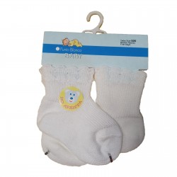 Pack de dos pares de calcetines de bebé de Punto Blanco