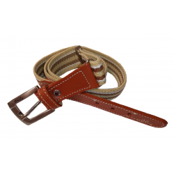 Cinturón elástico marrón con hebilla para niño de Vaello