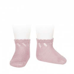 Calcetines cortos de perlé para bebé con calzado diagonal de Cóndor