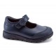 Zapatos colegiales de piel en azul marino para niña, de Pablosky